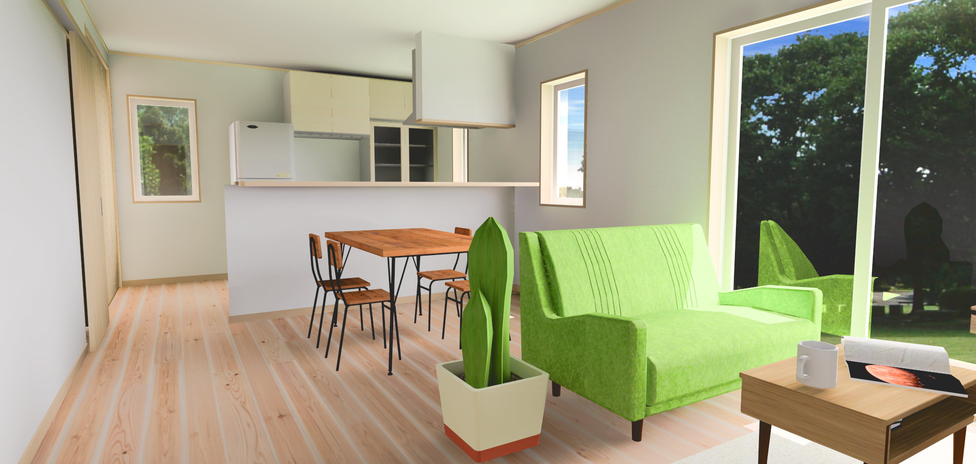 22坪コンパクト平屋プラン 22坪コンパクト平屋プラン