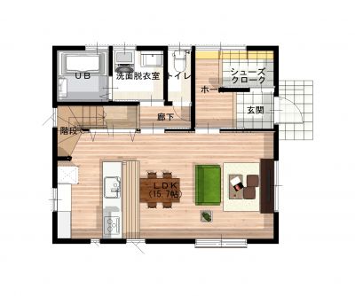 28坪コンパクト2階建てプラン